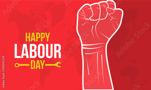 Happy labour day or working day . 1st may labour day concept for banner, poster, card and background design.