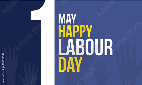 Happy labour day or working day . 1st may labour day concept for banner, poster, card and background design.