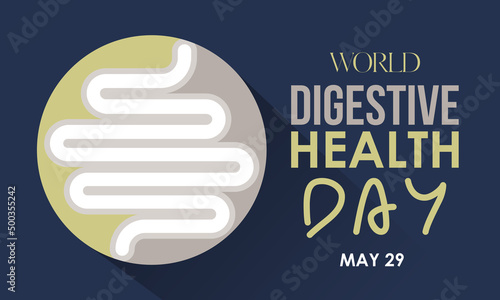 World Digestive Health Day. theme is Obesity awareness vector concept for banner, poster, card and background design.