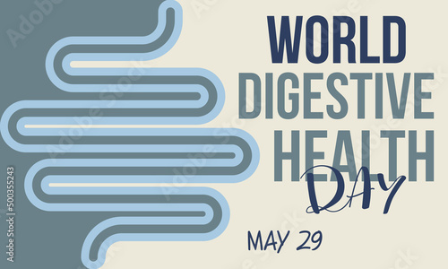 World Digestive Health Day. theme is Obesity awareness vector concept for banner, poster, card and background design.