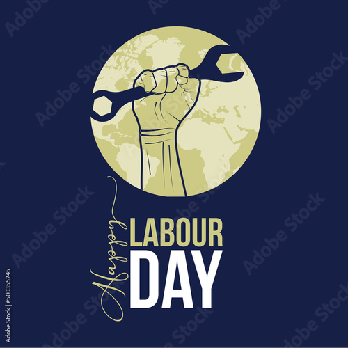 Happy labour day or working day . 1st may labour day concept for banner, poster, card and background design.