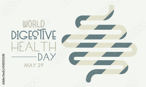 World Digestive Health Day. theme is Obesity awareness vector concept for banner, poster, card and background design.