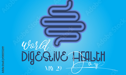 World Digestive Health Day. theme is Obesity awareness vector concept for banner, poster, card and background design.