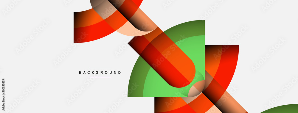 Geometric abstract background. Round shapes, circles, lines composition for wallpaper banner background or landing page Geometric abstract background. Round shapes, circles, lines composition for wallpaper banner background or landing page