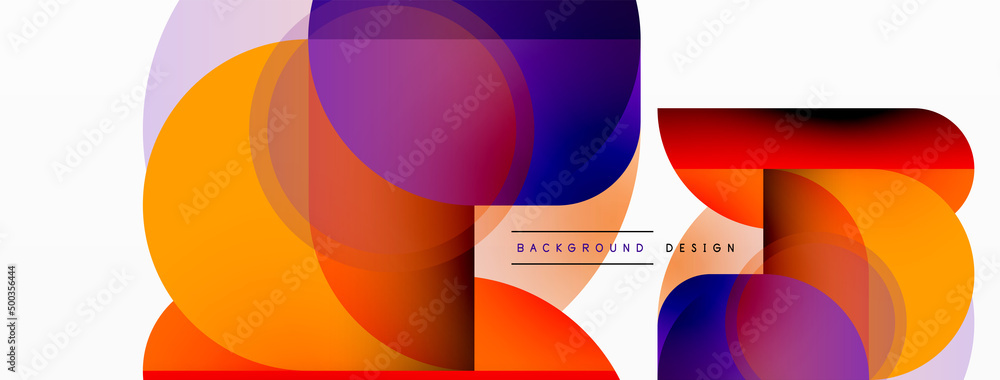 Round triangle shapes lines and circles. Geometric vector illustration for wallpaper banner background or landing page Round triangle shapes lines and circles. Geometric vector illustration for wallpaper banner background or landing page