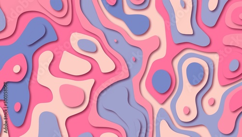 Papercut colorful layers 3D color texture background