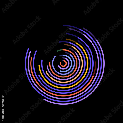 sound waves, circle effect vector, illustration vector.
