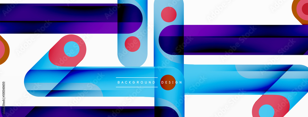 Fototapeta premium Colorful dynamic stripe composition. Lines geometric creative abstract background for wallpaper, banner or landing
