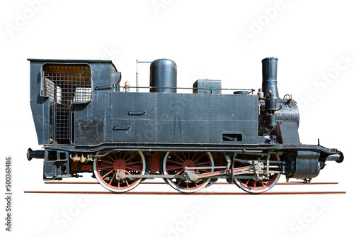  steam locomotive isolated on white background