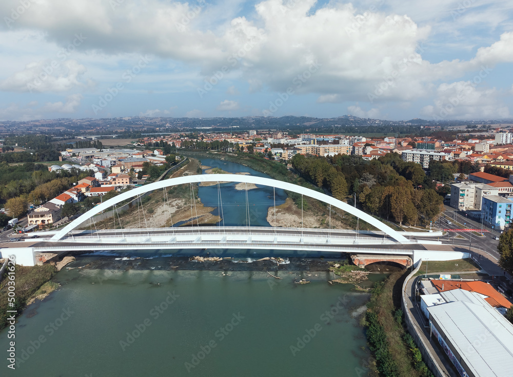 top view of the bridge in Alessandria