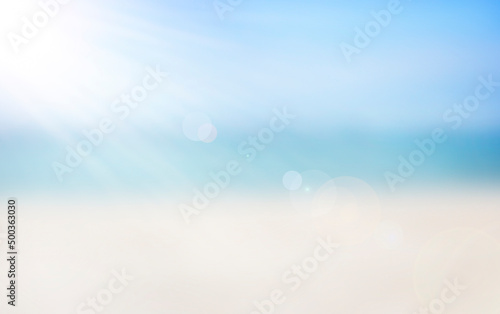 blurred summer background. Sunbeam on the seashore
