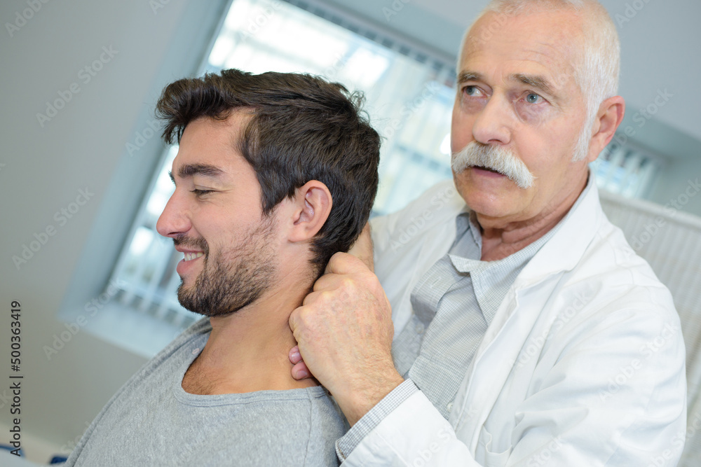 Fototapeta premium young man at the physio therapy