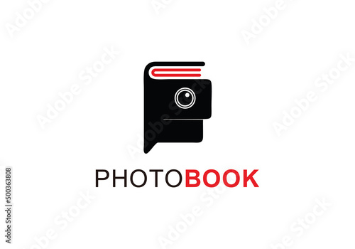 logo icon design camera and book symbol template