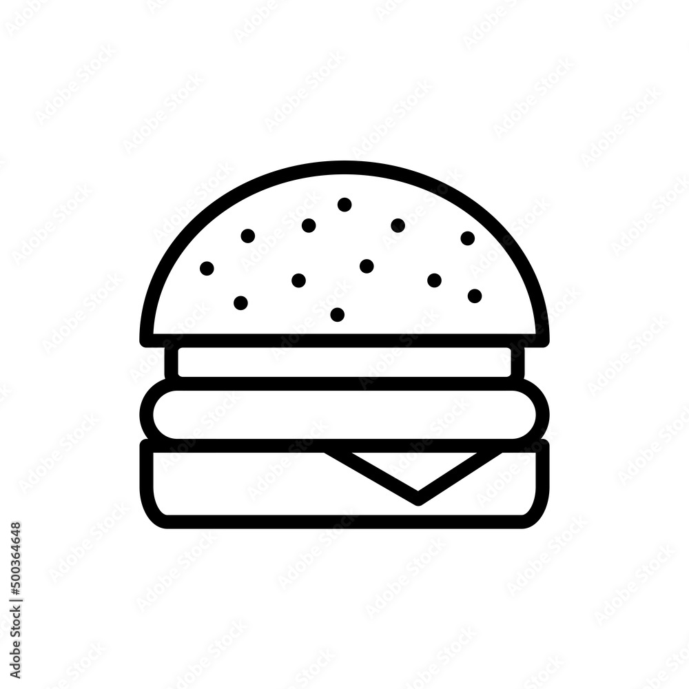 BURGER NEW ICON VECTOR SIMPLE BURGER NEW ICON VECTOR SIMPLE