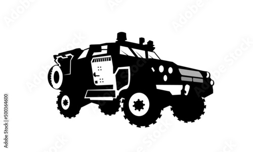military vehicle vector, army car truck tank, max pro MRAP vehicle vector photo