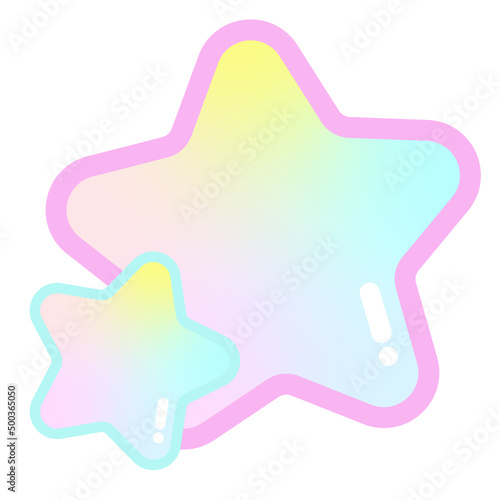 パステル　ファンシー　星　イラスト　素材