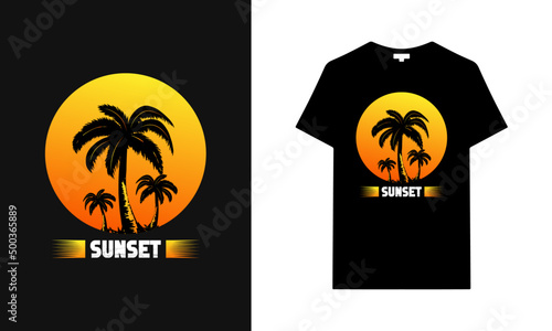 Miami California Hawaii t-shirt design | Summer san Diego California beach sunset retro Black t-shirt design | California Surf Session T-shirt Design. Sunset With Palm Trees In Retro Grunge Style.