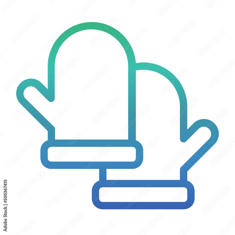 Mittens , Winter gradient icon. Mittens , Winter gradient icon.