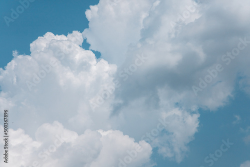 blue sky with white soft clouds