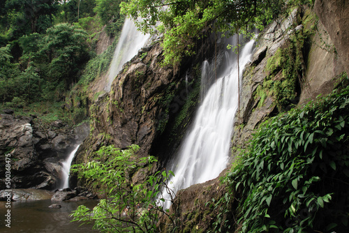 Fototapeta Naklejka Na Ścianę i Meble -  Khlong Lan Waterfall, a beautiful tourist attraction in Thailand