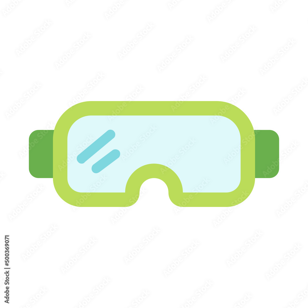 Fototapeta premium Ski googles , Winter flat icon.