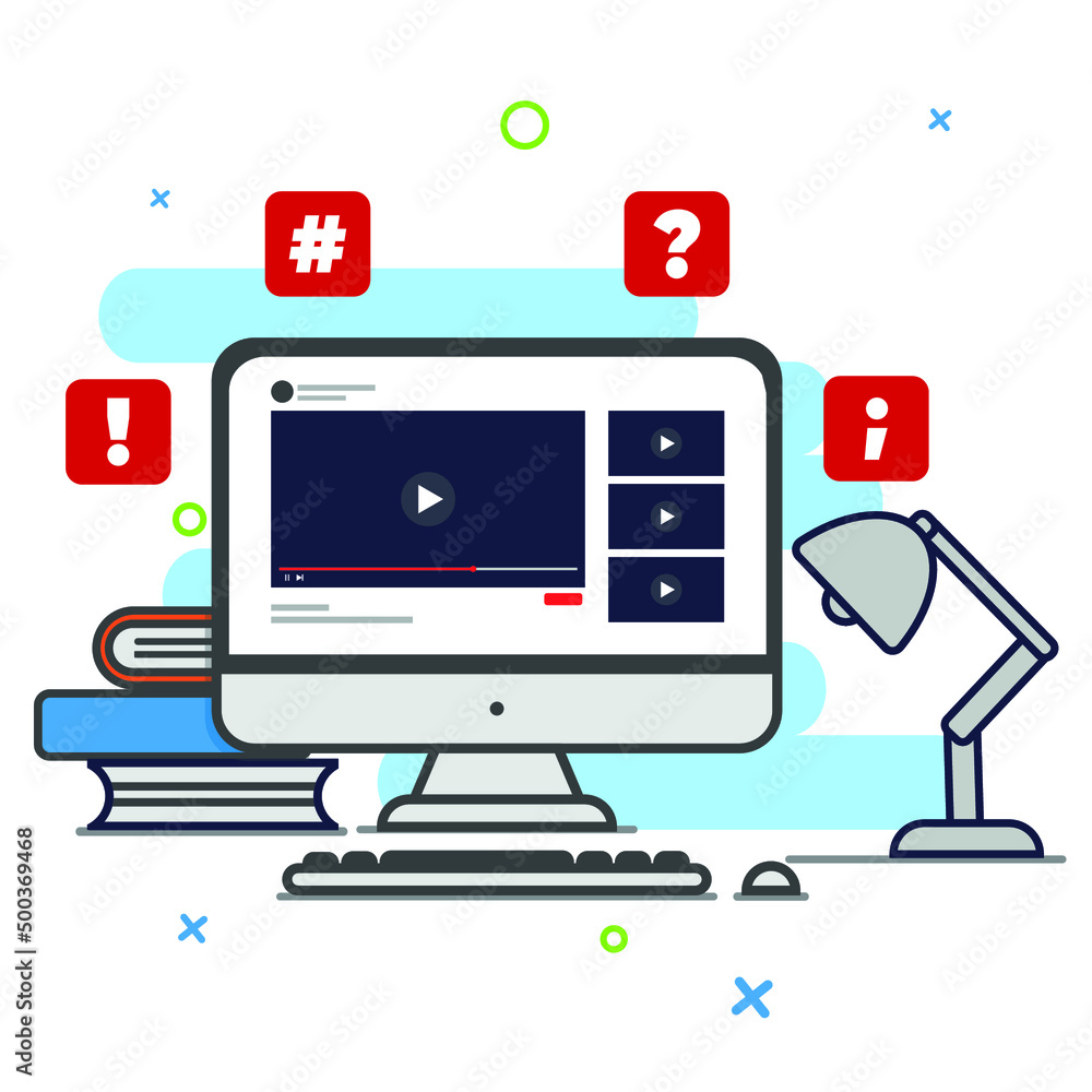 computer monitor with icons computer monitor with icons