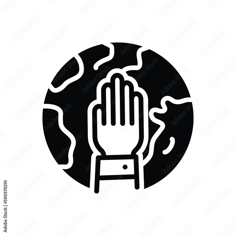 Black solid icon for humanitarian Black solid icon for humanitarian