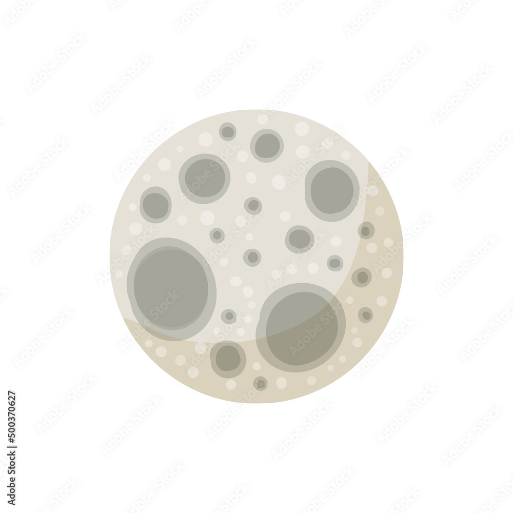 Stylized Moon isolated cartoon vector image. Astronomic logo image. Media glyph icon Stylized Moon isolated cartoon vector image. Astronomic logo image. Media glyph icon