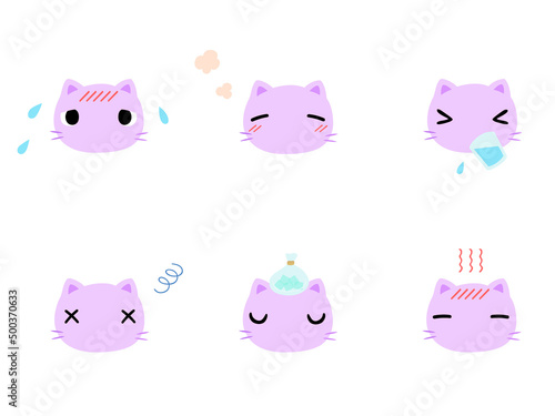 体調不良　熱中症　ネコ　主線なし