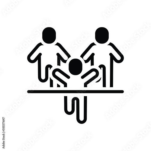 Black solid icon for marathon