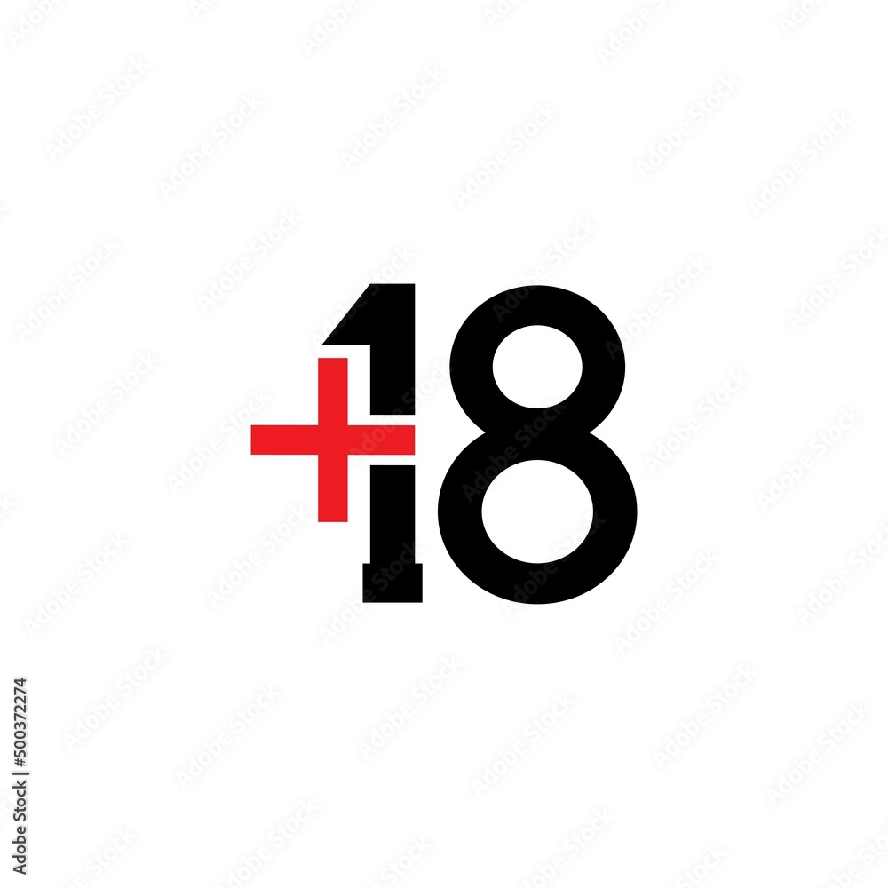 Fototapeta premium 18+ icon template vector