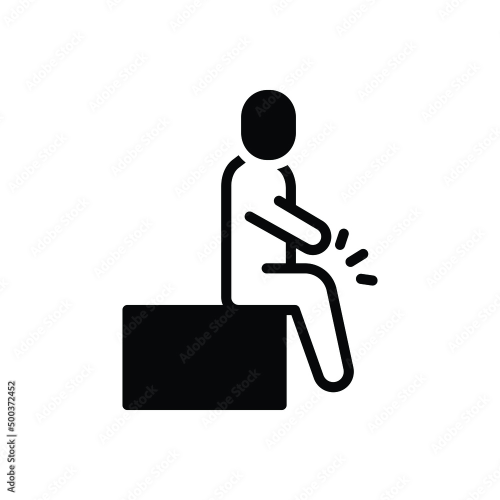 Black solid icon for pain Black solid icon for pain