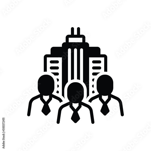 Black solid icon for employers