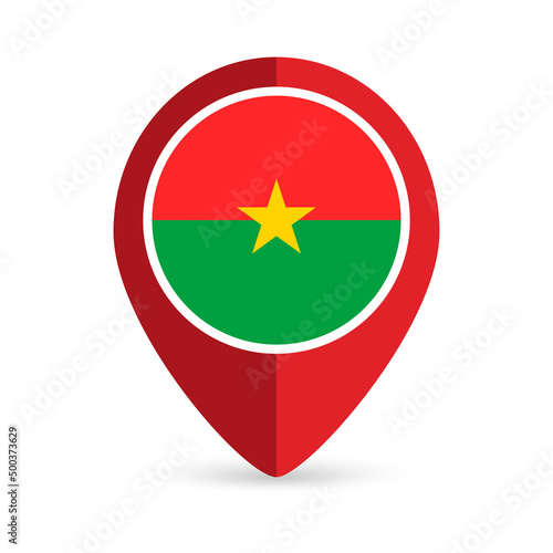 Map pointer with contry Burkina Faso. Burkina Faso flag. Vector illustration. Free Download Map pointer with contry Burkina Faso. Burkina Faso flag. Vector illustration. - GFXLoad