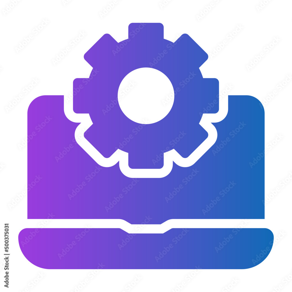 automated process gradient icon automated process gradient icon