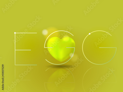 The heart with text ESG shows about Environmental, Social, and Governance vector illustration graphic EPS 10