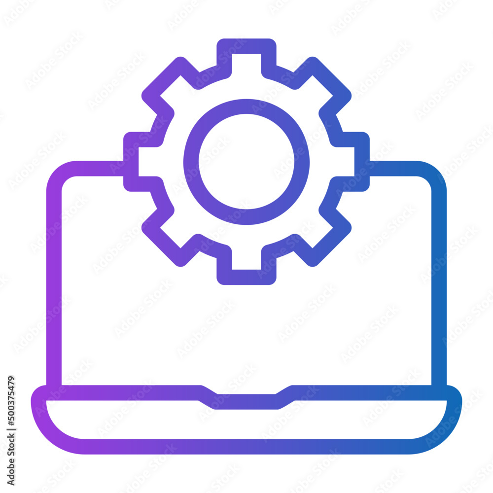 automated process gradient icon automated process gradient icon