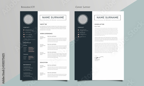 Simple Resume and Cover Letter Design (ID: 500375625)