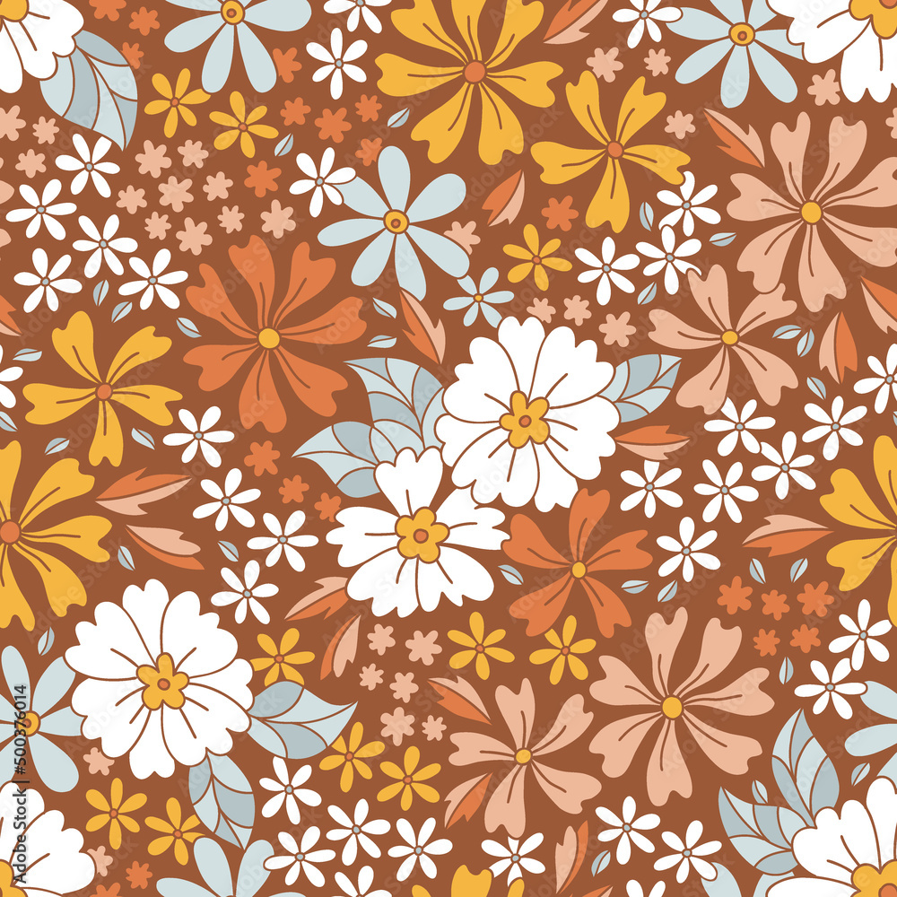 Hippie Groovy Flower Background Graphic by Lazy Sun · Creative Fabrica