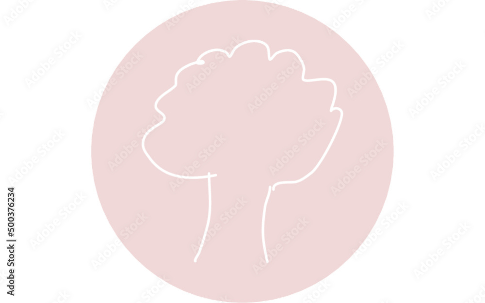 Abstract shape with tree Abstract shape with tree
