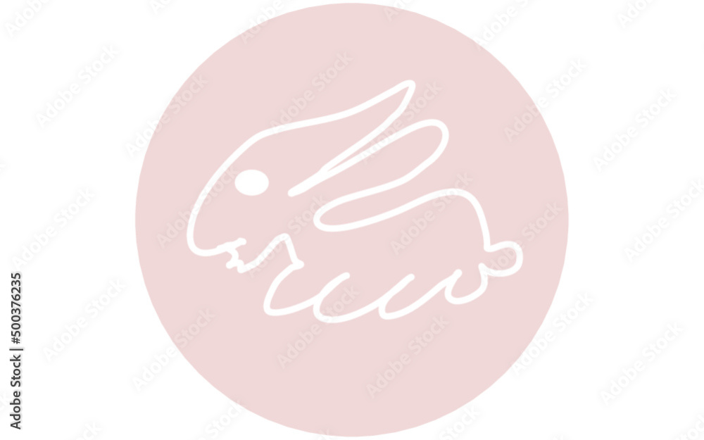 Abstract shape with rabbit Abstract shape with rabbit