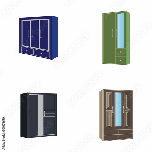 Wardrobe vector icon background logo template