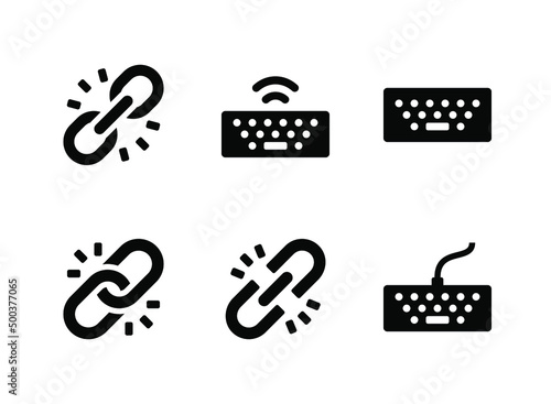 Simple Set of User Interface Related Vector Solid Icons. Contains Icons as Link, Keyboard and more.