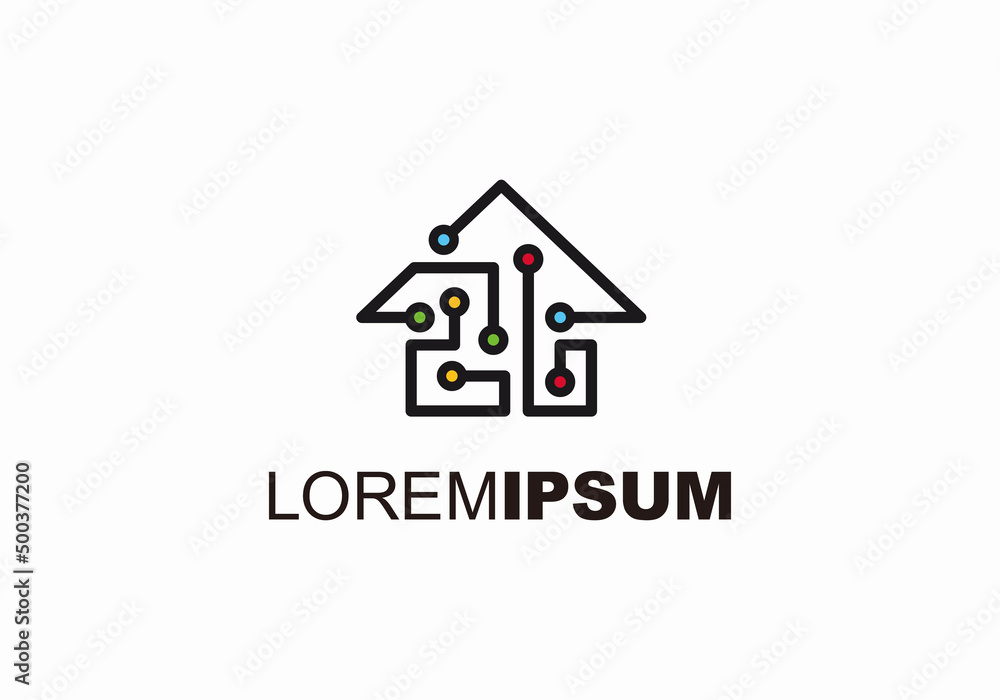 Power Element House Logo Design Power Element House Logo Design