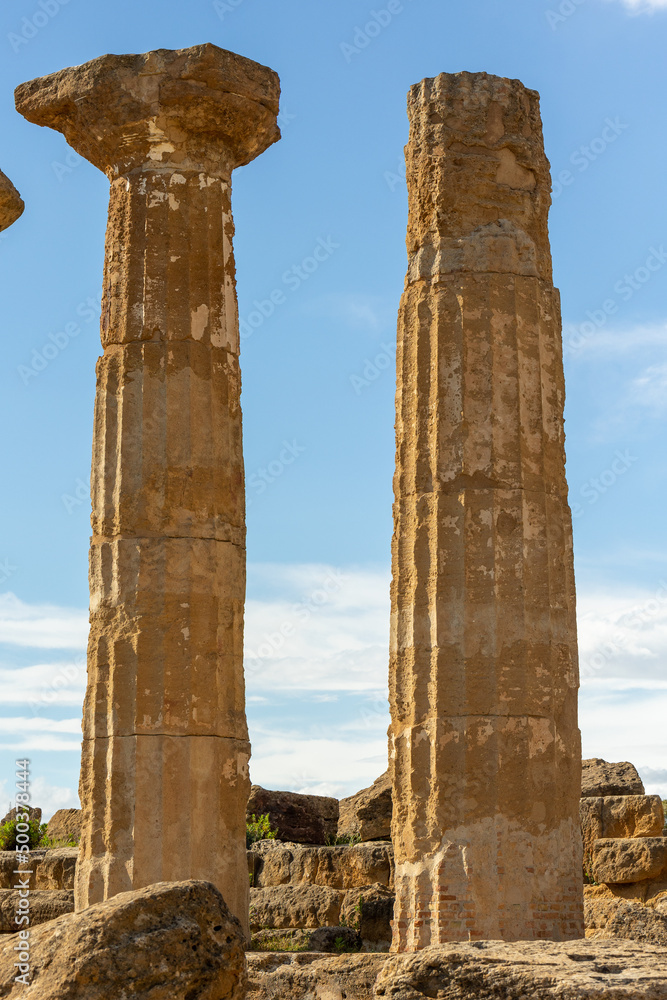 Pilastri e rovine dei Templi di Agrigento
