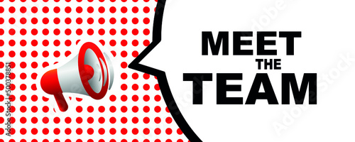 Meet the team on white background	