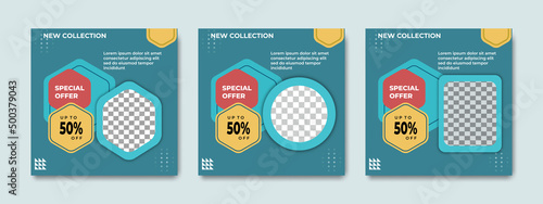 Modern design for sale and webinar social media post templates with green colors. Suitable for sale, online marketing promotion banner, webinar, seminar, flyer, ads, etc.