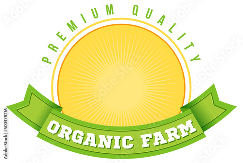 Logo design with words organic farm