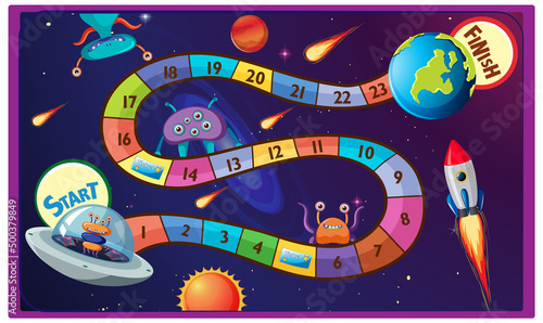 Game design with space theme