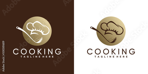 Food resto logo design for business or personal with creative element